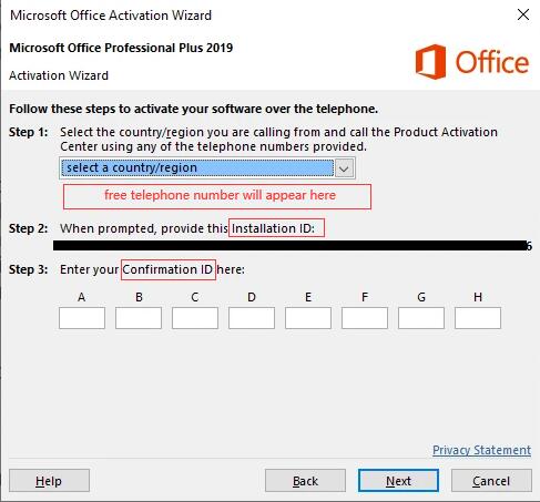 office 2019 won t activate